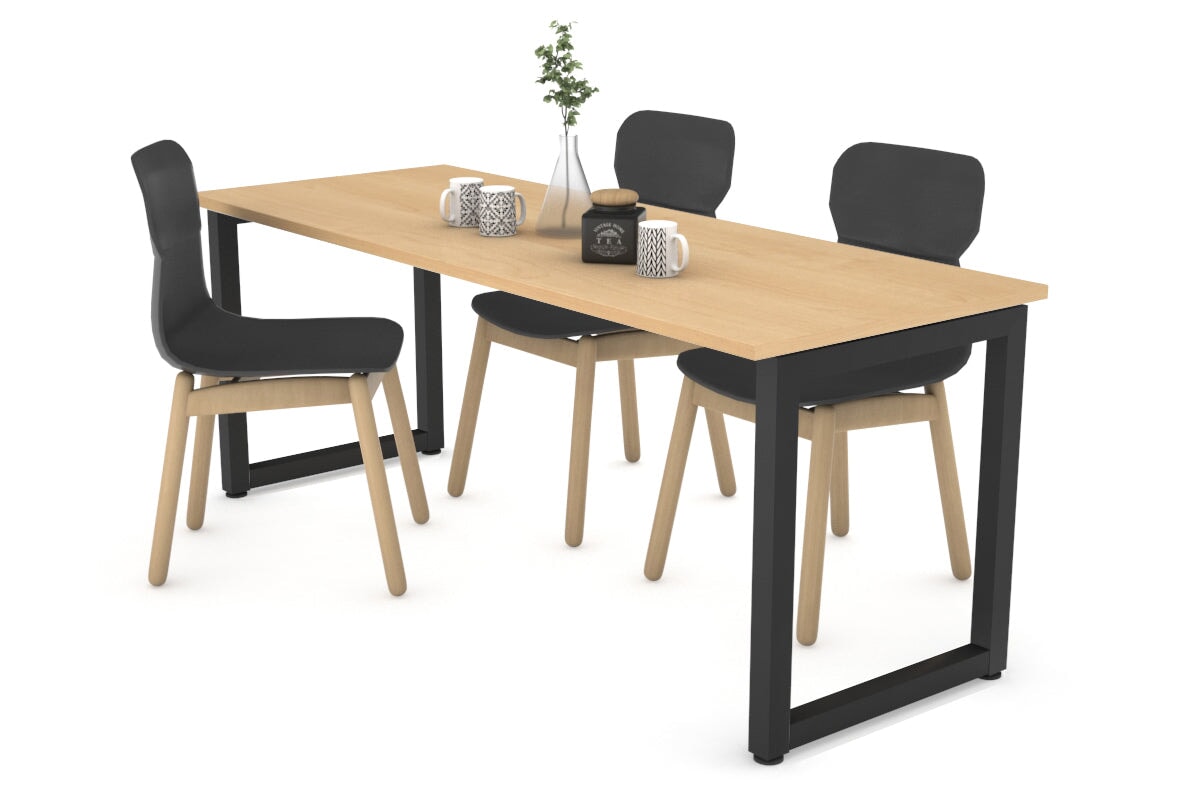 Quadro Loop Legs Table [1600L x 800W] Jasonl black leg maple 