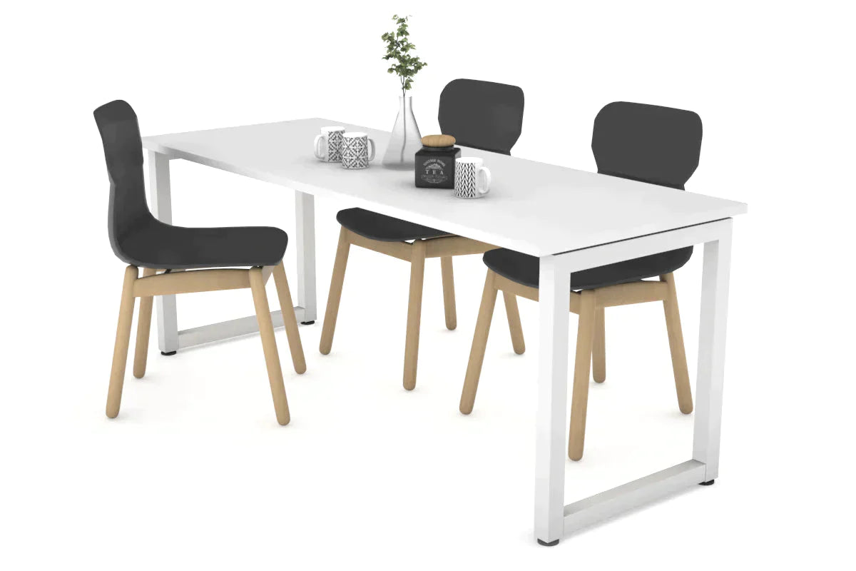 Quadro Loop Legs Table [1800L x 700W] Jasonl white leg white 