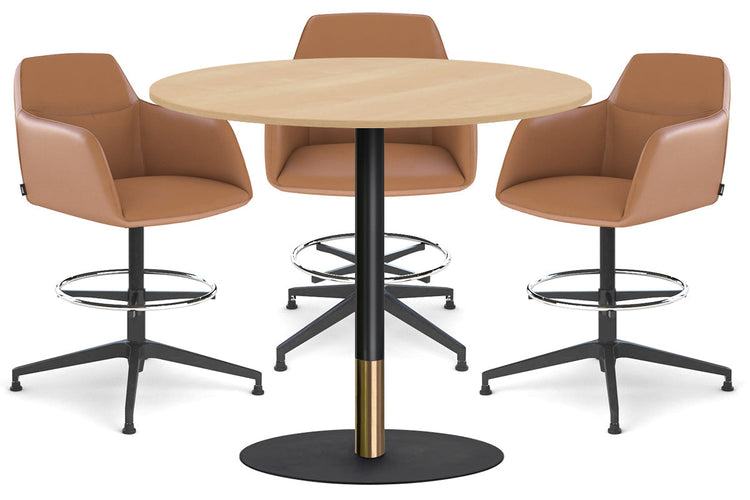 Rivoli Tall Bar Table Round Base Black/Rose Gold - Black Disc [1000 mm] Jasonl maple 