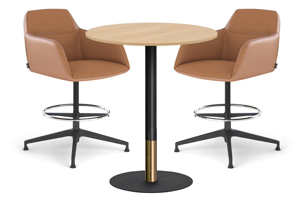 Rivoli Tall Bar Table Round Base Black/Rose Gold - Black Disc [700 mm] Jasonl maple 