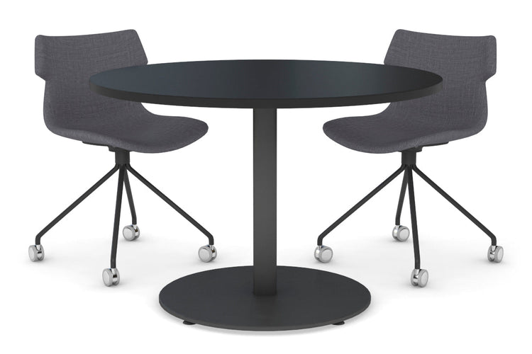 Sapphire Cafe Table - Disc Base [800 mm] Jasonl 450mm black base black 