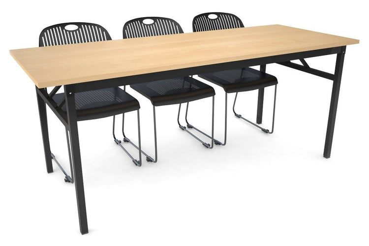 Sonic Steel Black Frame Folding Table [1800L x 700W] Sonic maple 