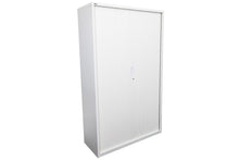  - Sonic Tambour Sliding Door Storage Cabinet Metal White - 1981H x 900W - 1